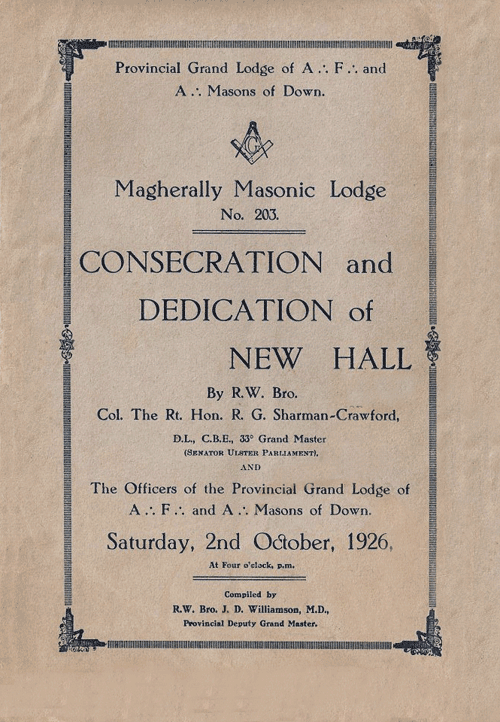 Dedication of Masonic Hall